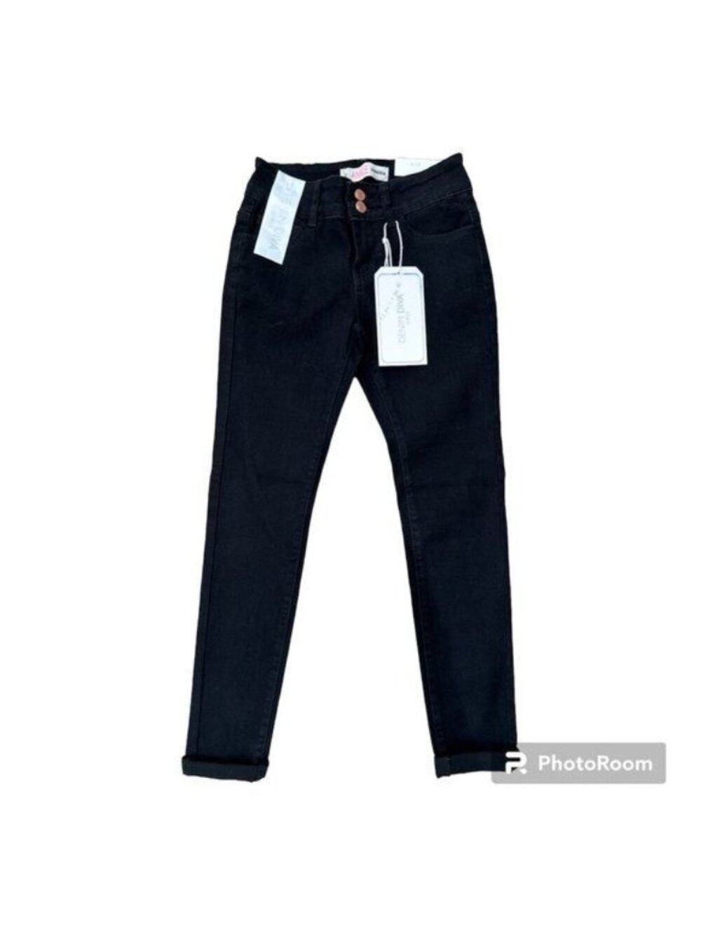 Denim Diva Girl's Skinny Ankle Jeans - NWT Black Size 12